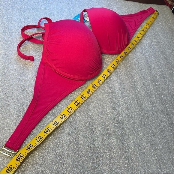 New Mynah Bra Bikini Swimsuit Top Magenta size D / DD extended size - Picture 6 of 12